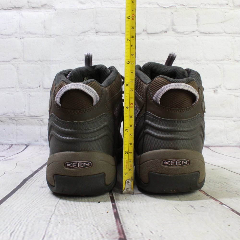 Keen Dry Mid Waterproof Brown Leather Mesh Hiking Boots Size 9.5 - Picture 8 of 9